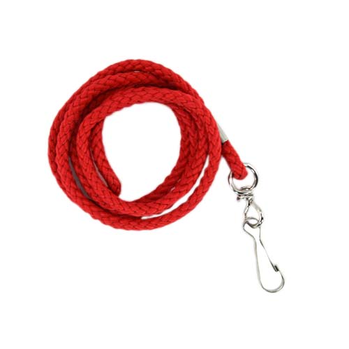 LANYARDS-BLANK-NYLON-CORD-SWIVEL-HOOK-RED-A-8 neck wallets for conferences