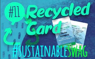 #11 Recycled Card, Recycled EcoBadge, Recycled Badge Inserts | Eco Friendly Conference #sustainableswag