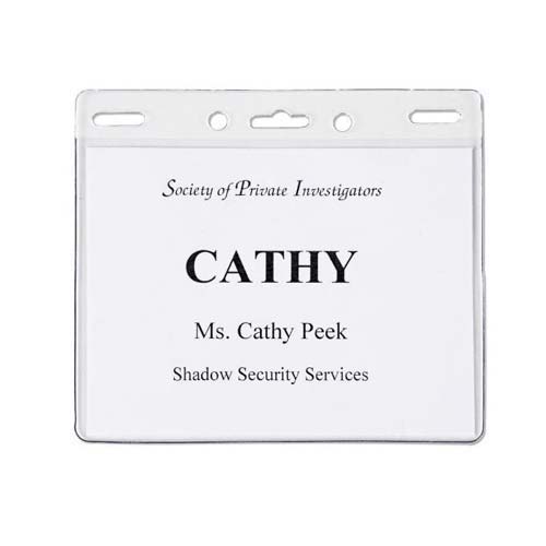 ID Badge Card Holder Plastic: Plastic and Durable Badge Display Solution  for Events and Offices.